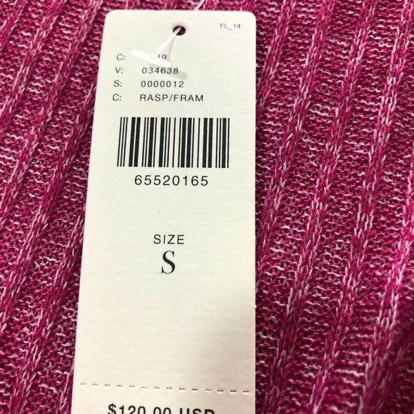 Anthropologie S pink ribbed belted wrap v neck stretchy long sleeve maxi dress - Picture 8 of 15